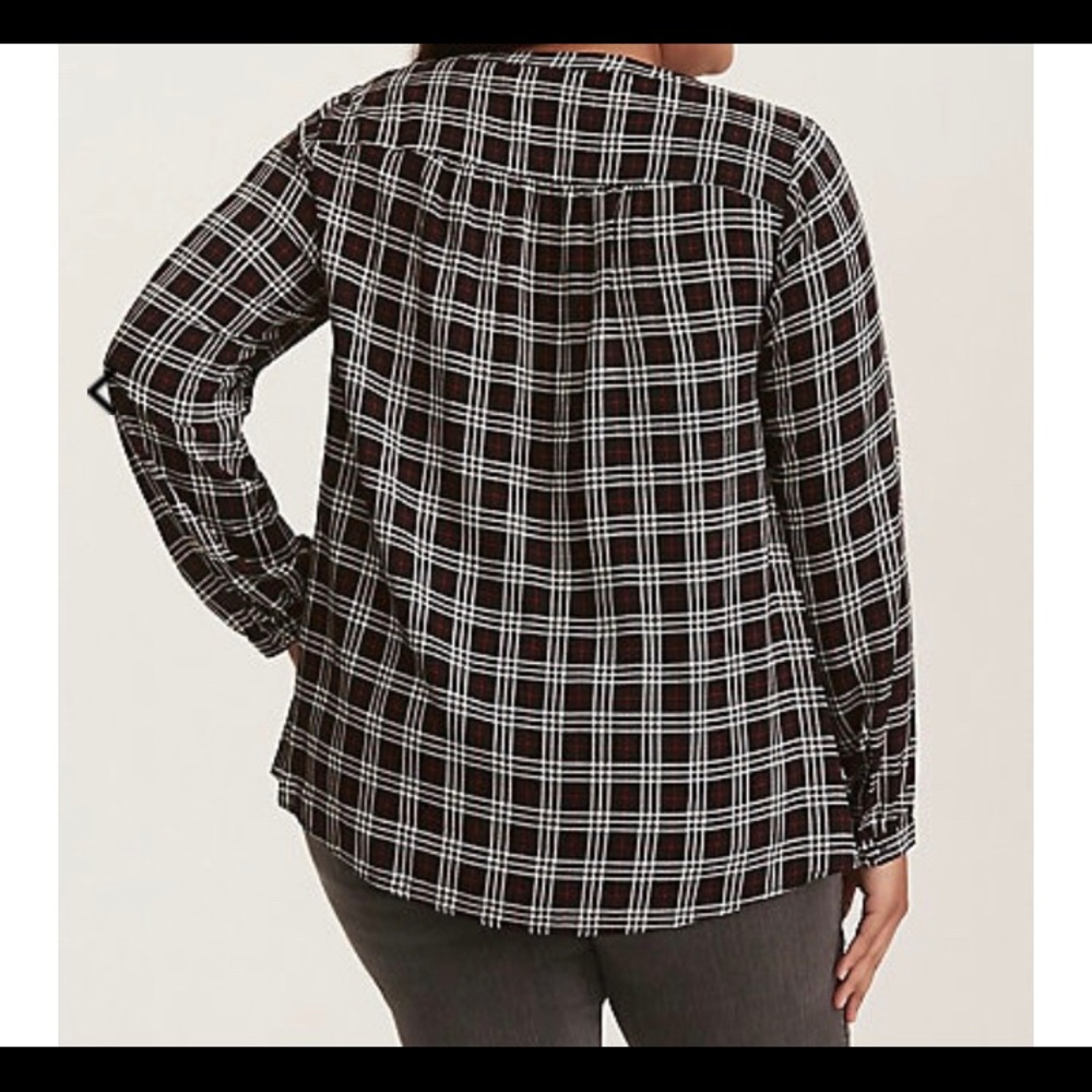 1 LEFT!  NEW Torrid lace up plaid tunic - Large/12 - Picture 2 of 8